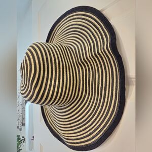 Ann Taylor Sriped Wide Brim Sun Hat